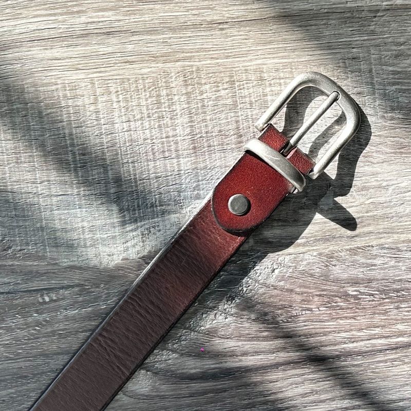 Terracotta Brown Leather Belt