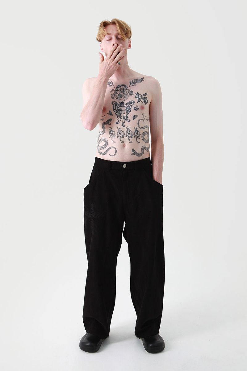 ARCHIVE CROSS PANTS-BLACK