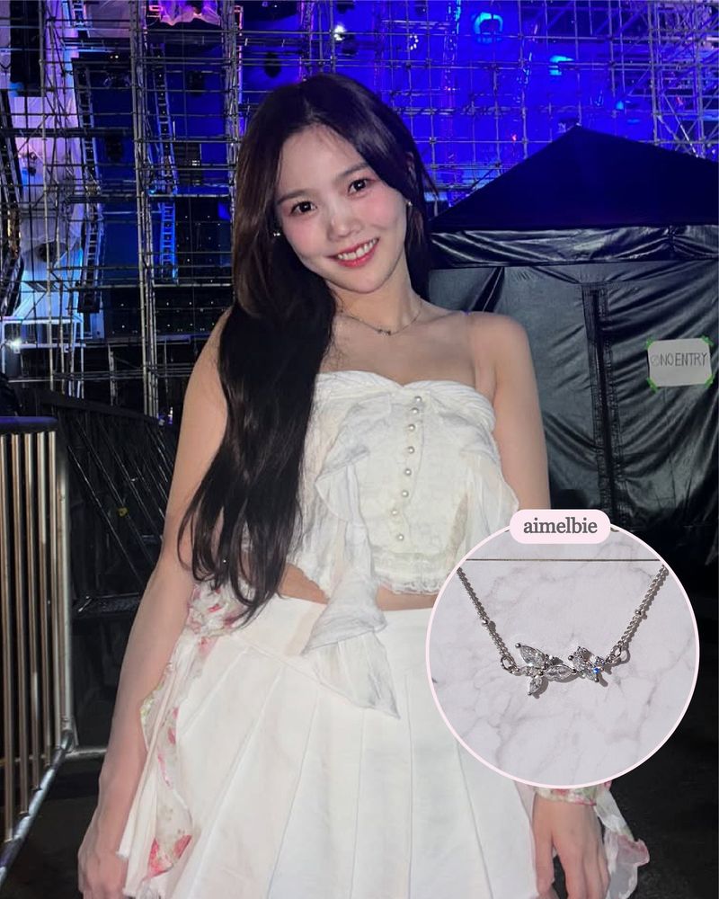 [Baby DONT Cry Yihyun Necklace/Anti-tarnish] Dreamy Crystal Semi Choker Necklace