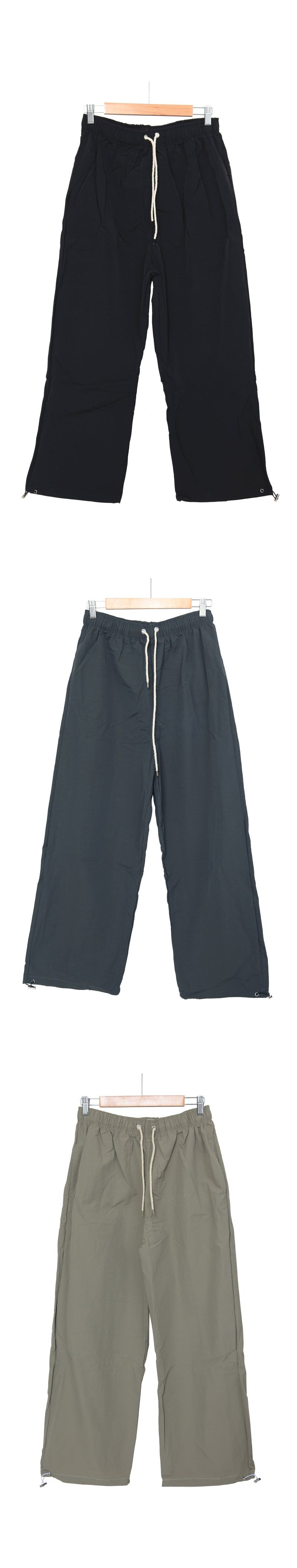 Nylon String Wide Pants