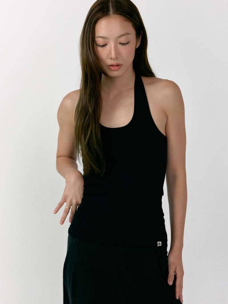Urban Halterneck Tank Top (Black)