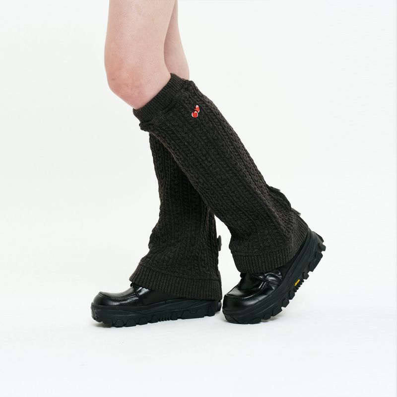 KIRSH（キルシー）の「CHERRY CABLE KNIT LEG WARMERS [BLACK]（Fashion Accessories）」