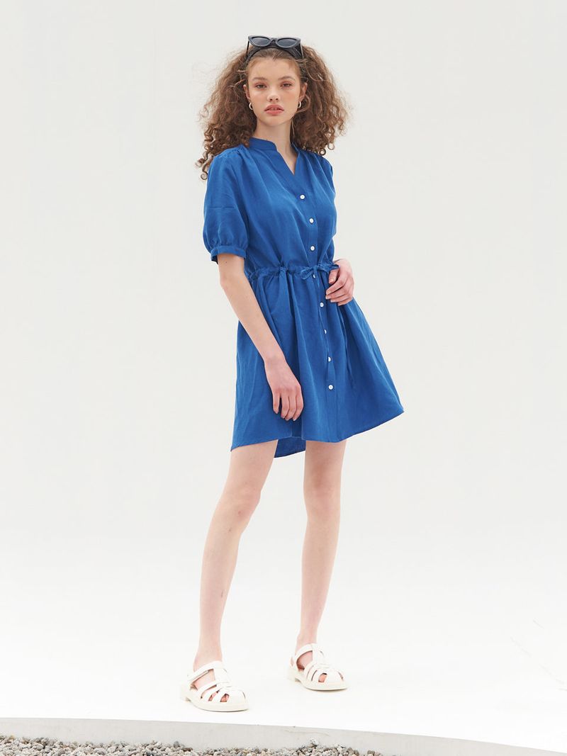 HENRY NECK STRING POINT ONEPIECE_BLUE
