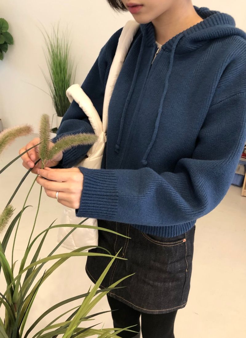 Chewy sweater hood zip up
