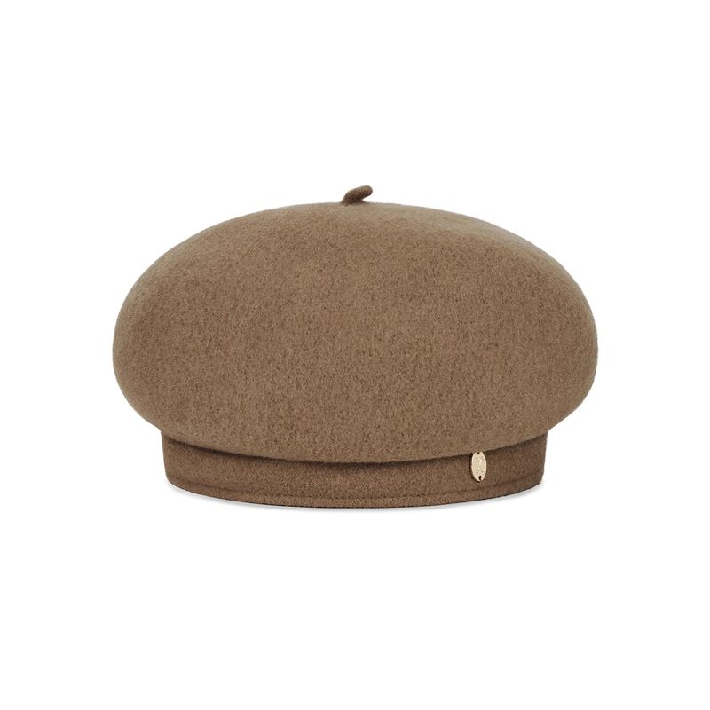 VA Oval-Metal Wool Beret  / Camel