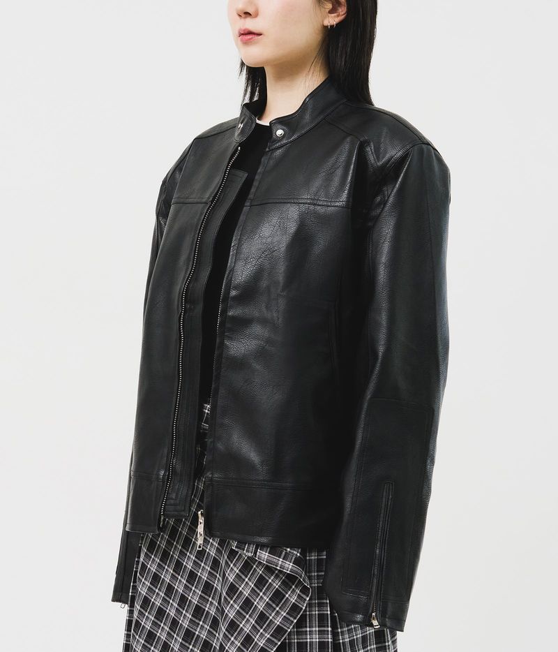 HIFIFNK(ハイファイファンク)の「Burn Leather jacket (3color)(Jackets/Outerwear)」