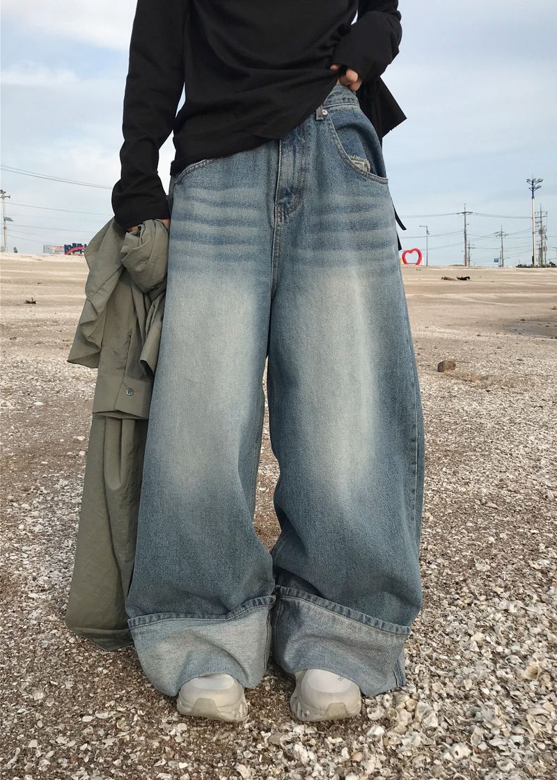 WOOHWA（ウファ）の「 CUFFED WIDE DENIM PANTS（Pants）」