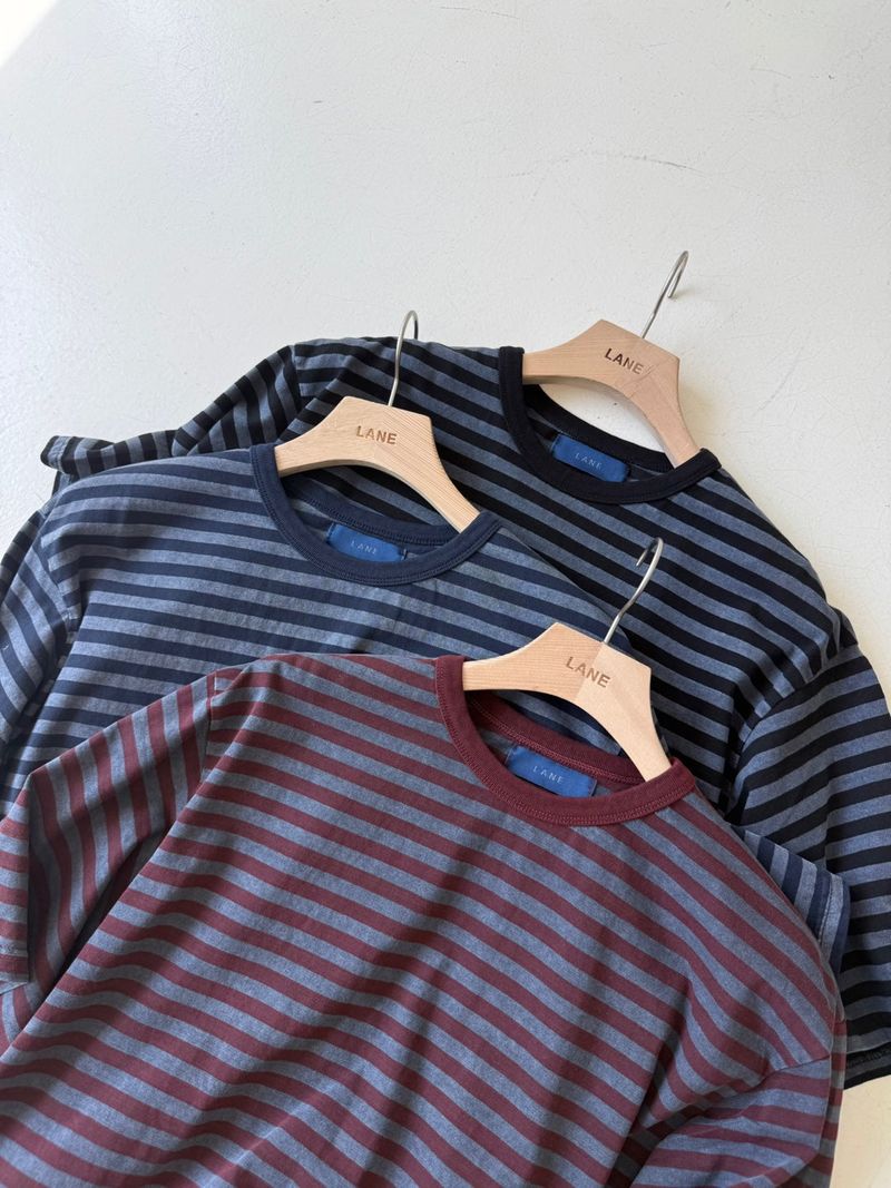 Pigmented Dangara Stripe Short Sleeve 3COLOR