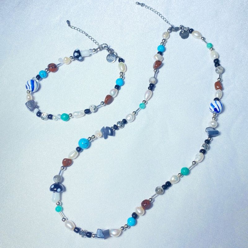 multi beads necklace 03