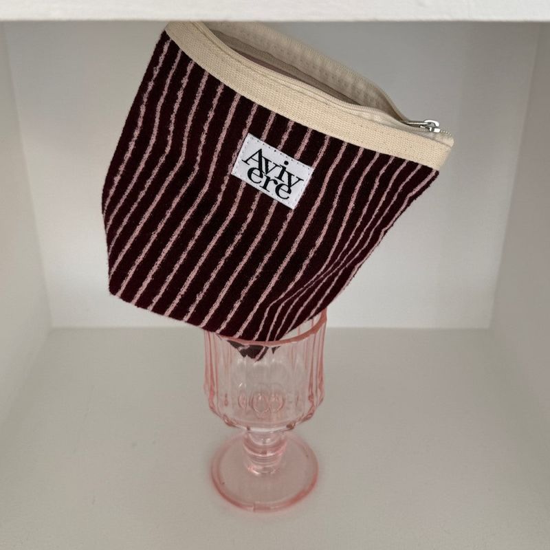 classic pouch_terry winepink