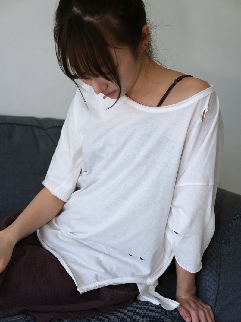 Bohemian Destroyed T-shirt (White)