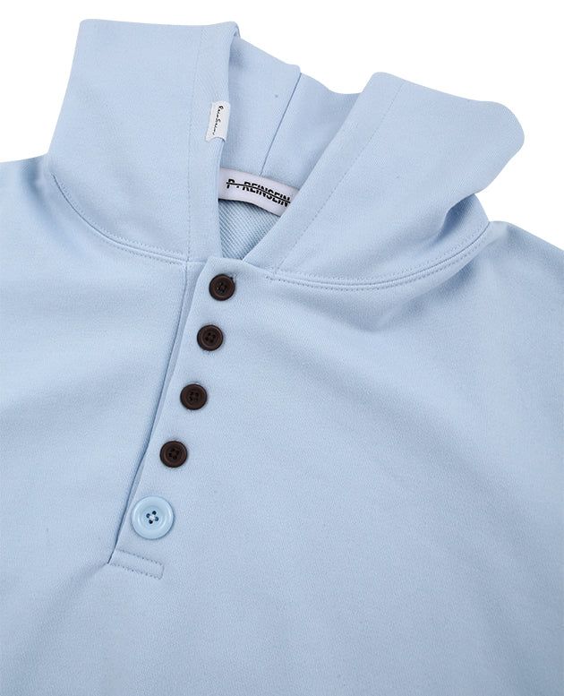 Skyblue button hoodie