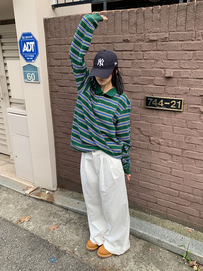 SLAB PINTUCK WIDE JEANS (3C)