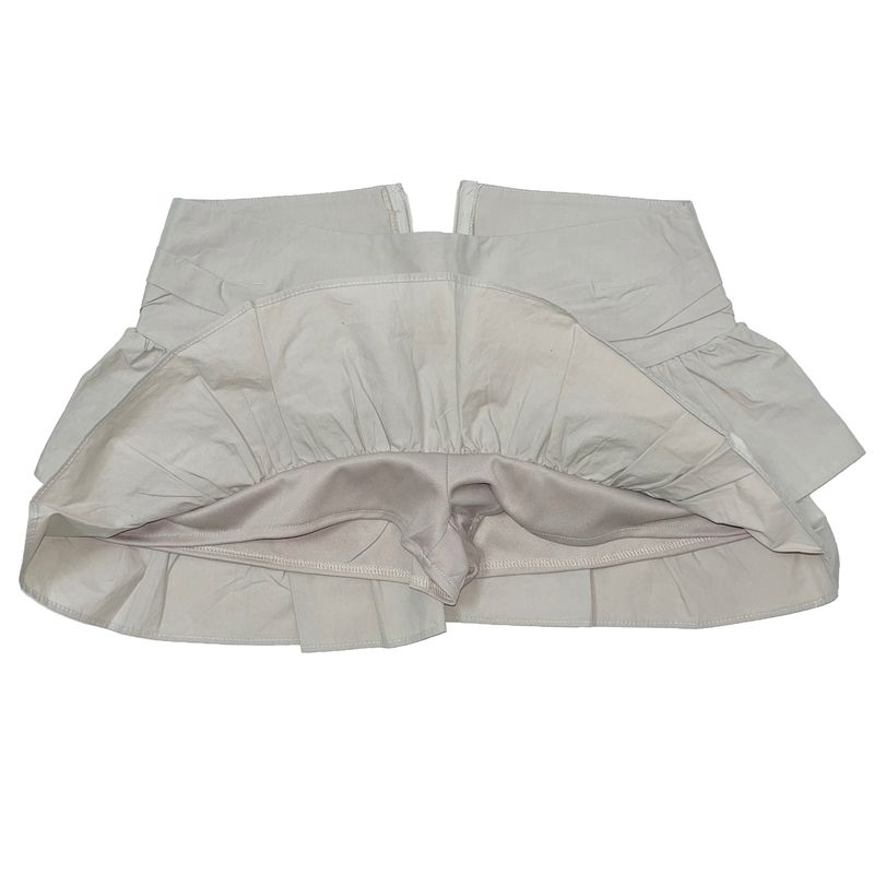 marron tiered skirt pants