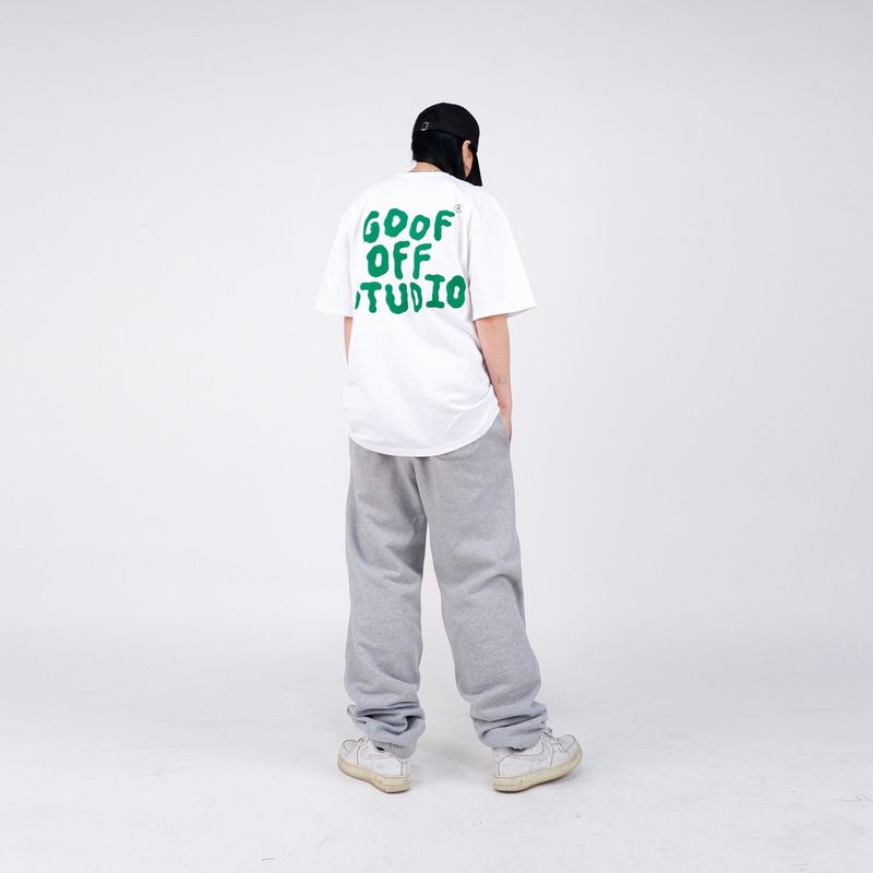 GOOFOFF MAIN LOGO TEE - ( White - Green )