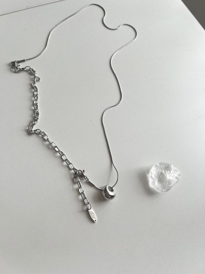 ddo vertical bold donut coin two way long layered necklace