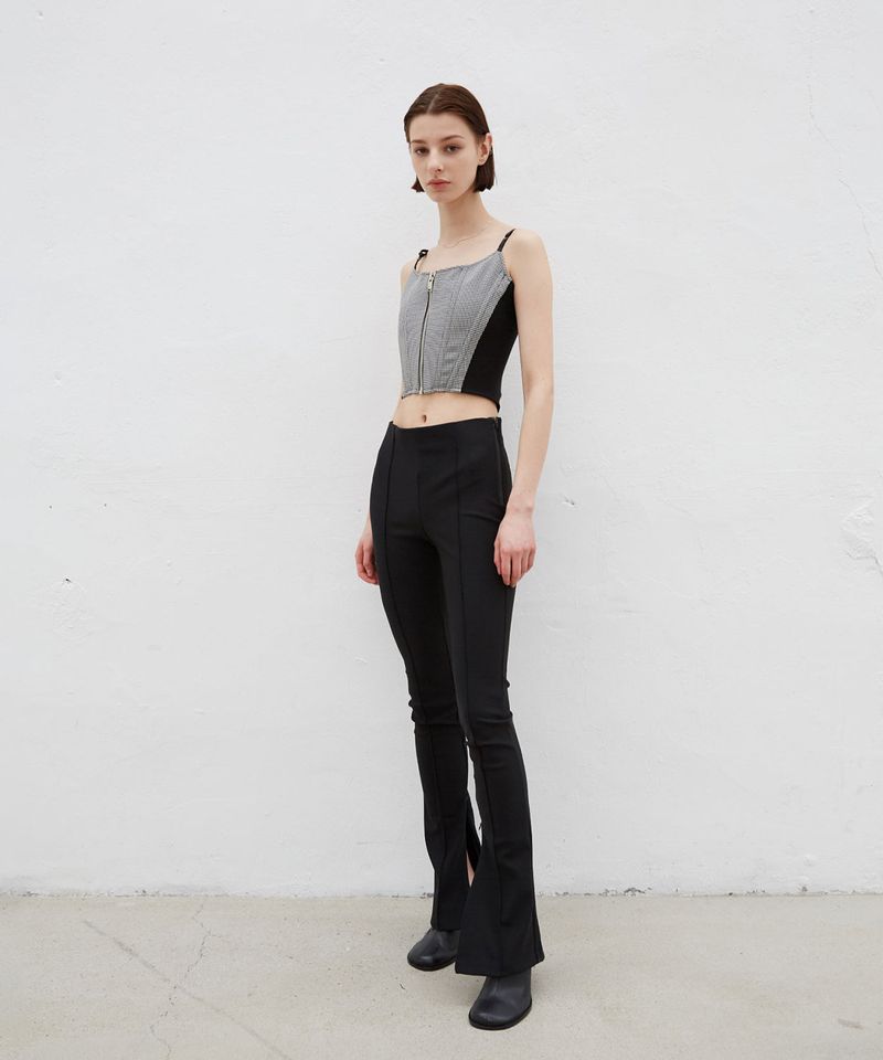 HOUNDSTOOTH CORSET SLEEVELESS