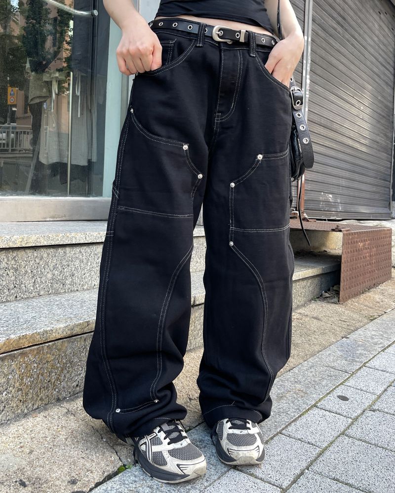 Bakugo Double Ni Carpenter Stitch Denim Pants