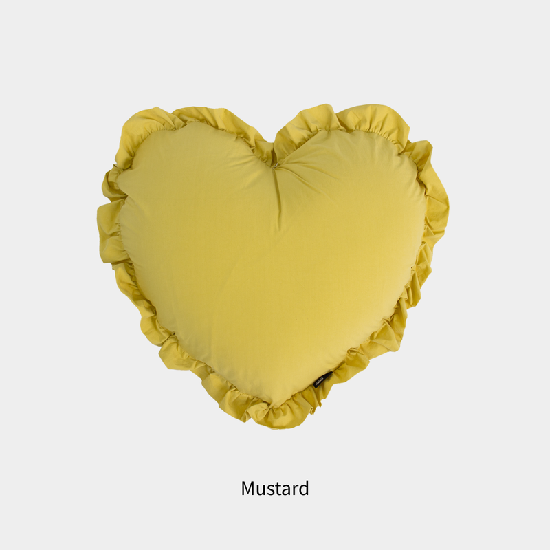Heart Frill Cotton Cushions