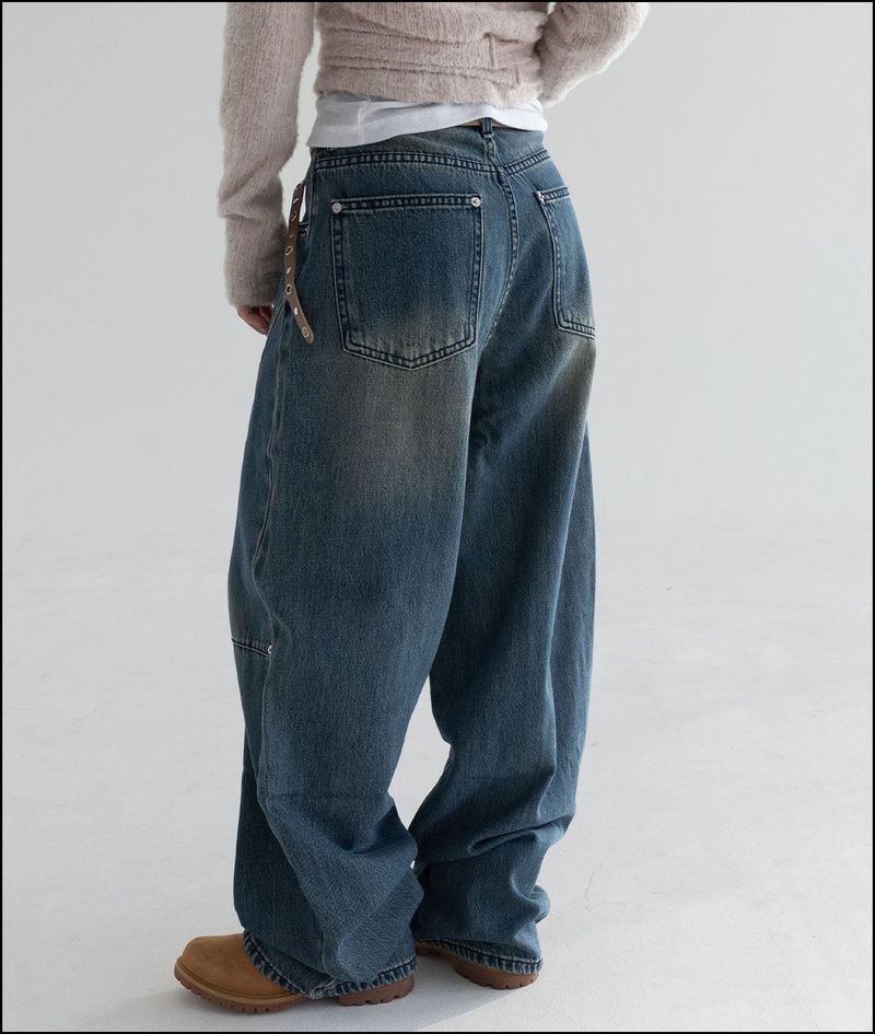 Ender curved wide ballon pants