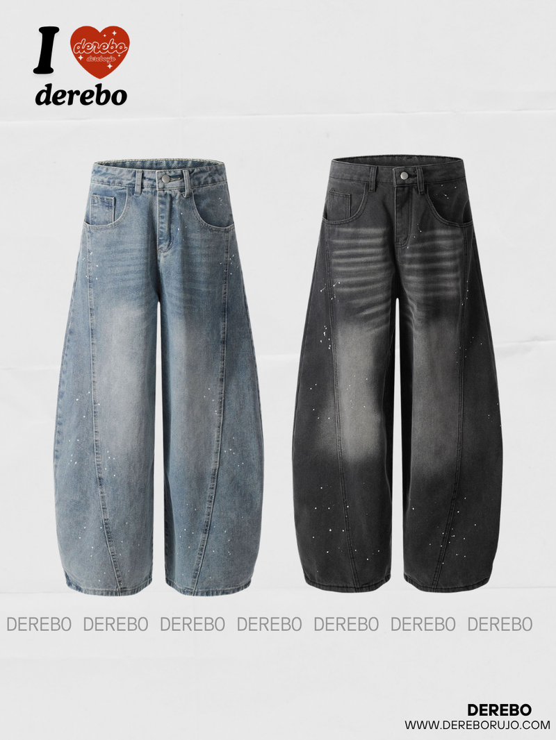 dereborujo（ドレボルゾー）の「Ink Splash Wide Round Denim Pants（Pants）」