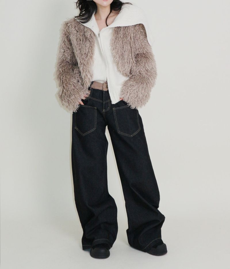 Angel Hairri Fur Bolero Short Jacket (Semi Cropped Jacket)