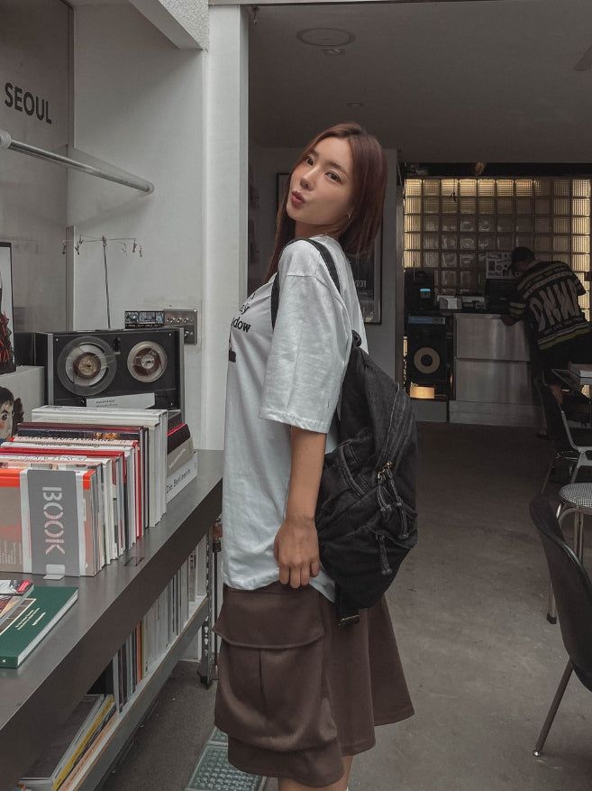 Toffee Wide Cargo Bermuda Pants