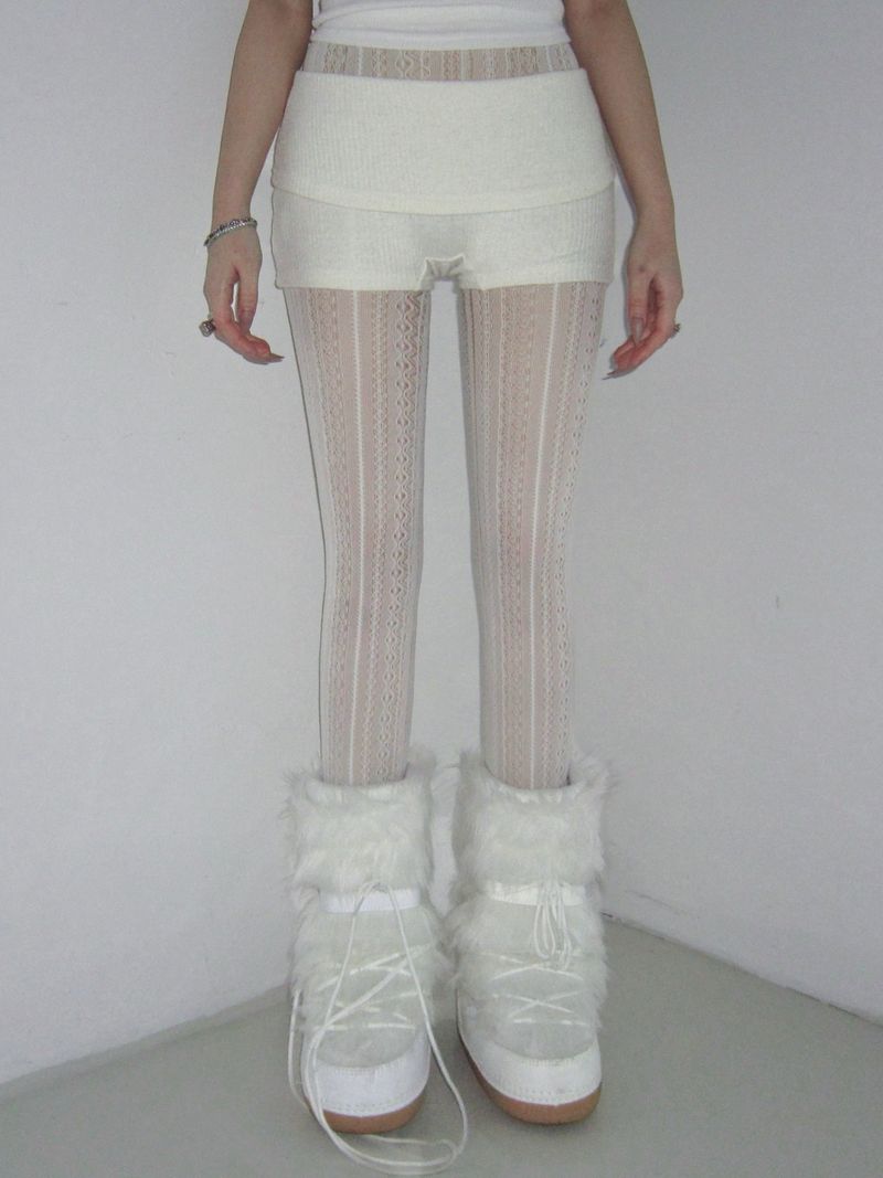Wool flap shorts