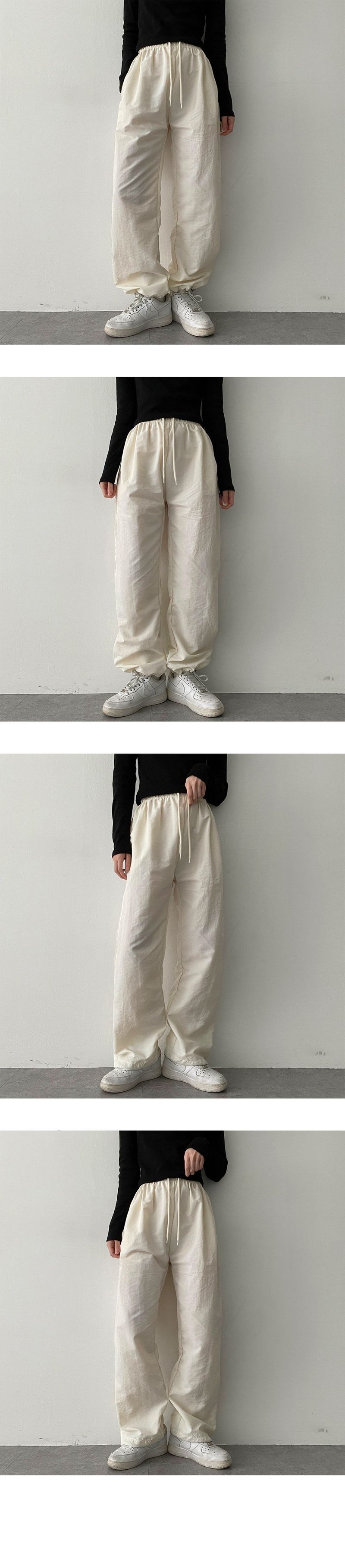 Carpe String Nylon Wide Cargo Pants