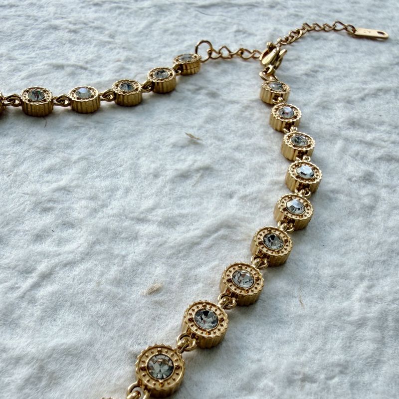 Vintage Crystal Medallion Necklace