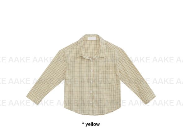 NATURAL CHECK 3/4 SHIRT