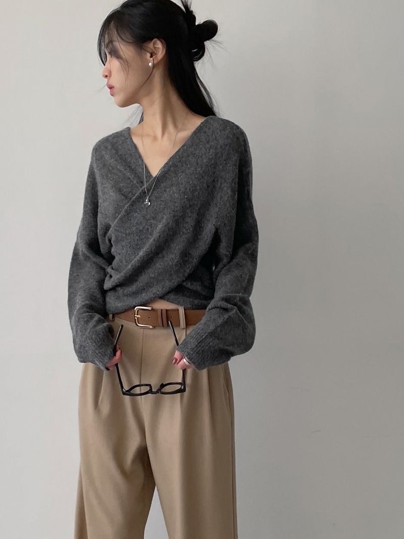 INCHANT ME(インチャントミー)の「Belly Wrap Loose-Fit Knit(Tops)」