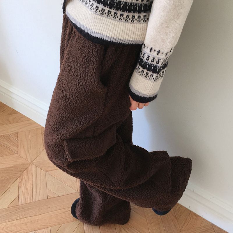 molz soft wool wide cargo pocket pants