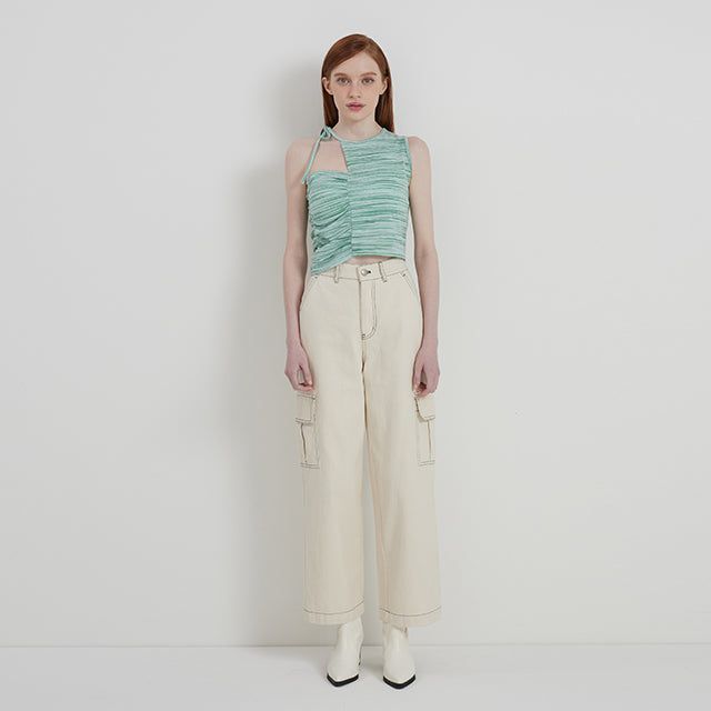 IVORY COLOR CARGO PANTS
