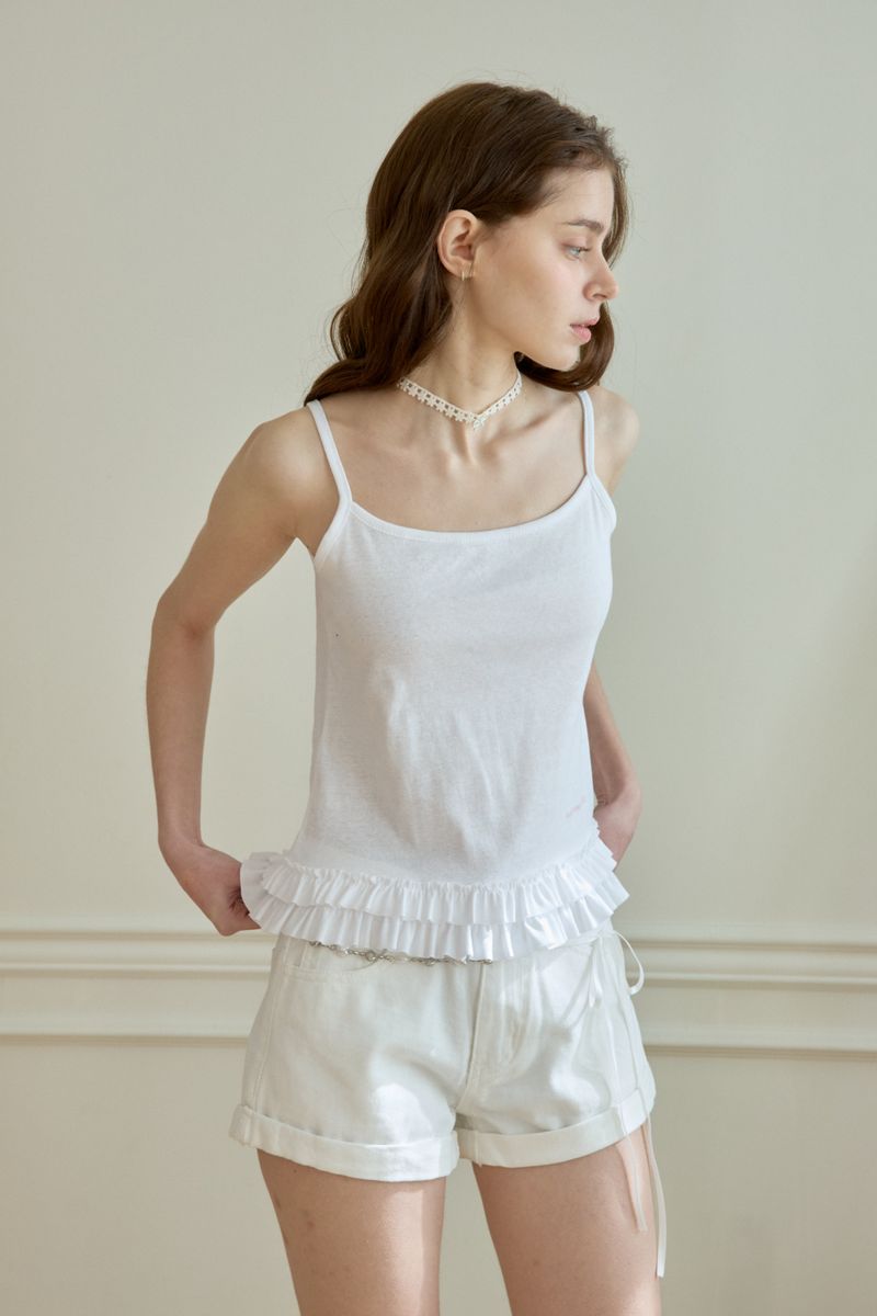 PINK PINEAPPLE（ピンクパイナップル）の「SIMPLE FRILL TIERED TOP（Tops）」