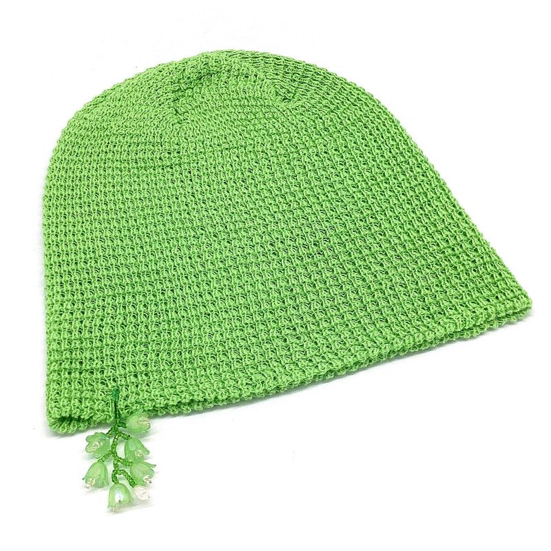 OTHER-worldly（アザーワールドリー）の「Drop Flower Beads Beanie [Green]（Hats）」