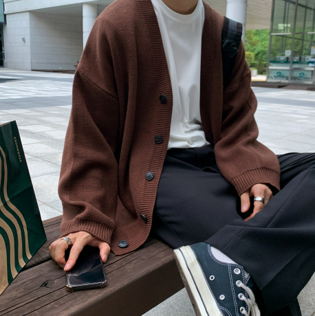 flander plain overfit cardigan