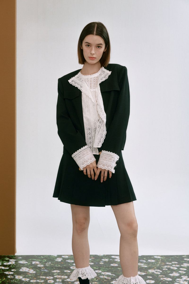 lace trimmed jacket