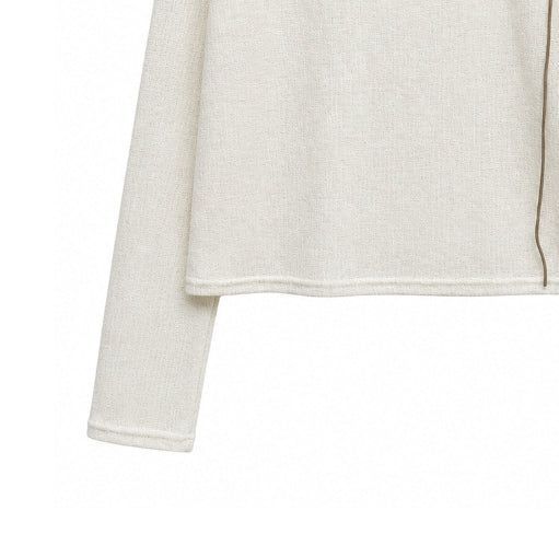 26SS★ [PLAN MADE] Loop Lace-up Boat Neck Knit