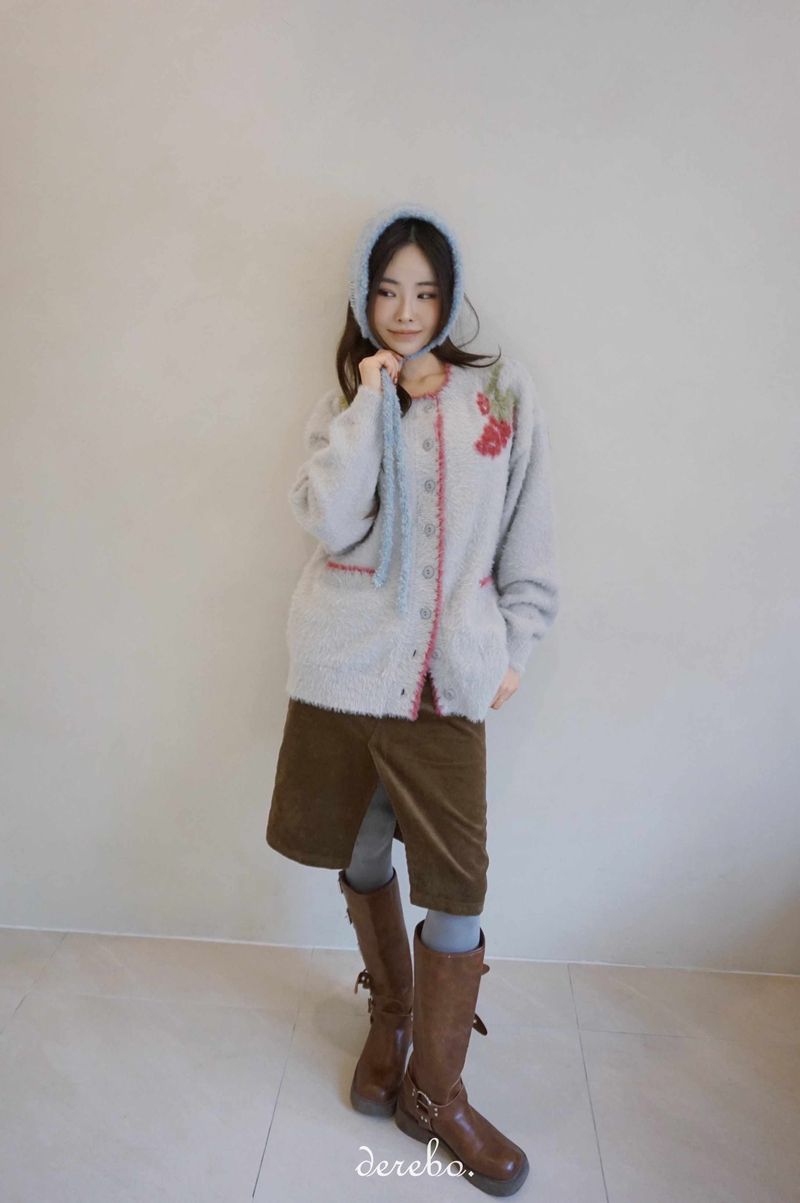 brown corduroy midi skirt