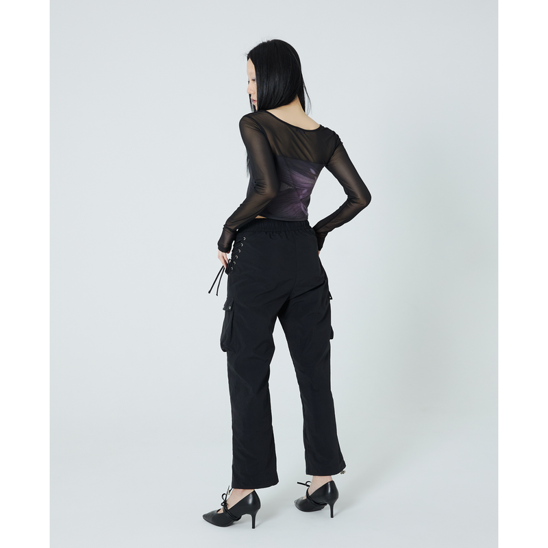 Eyelet pants