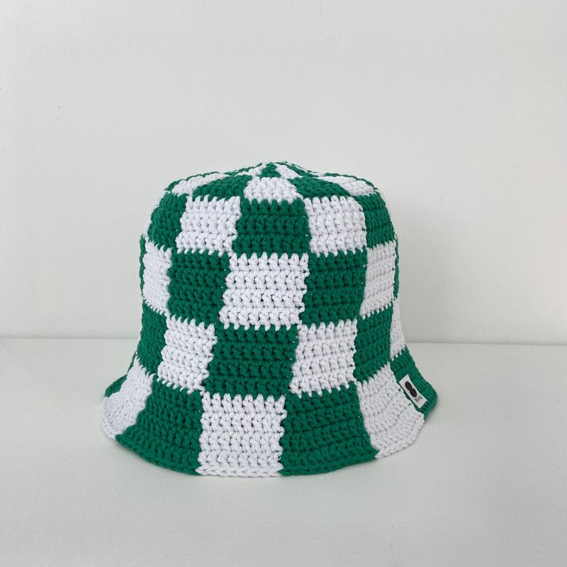 [MADE] Étang Checkerboard Hat﻿ | Green