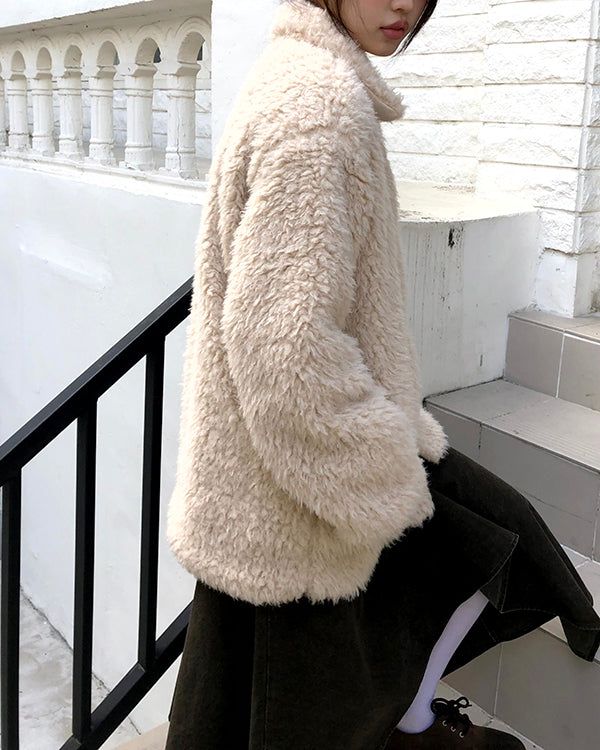 Abin Fur Teddy Midi Coat