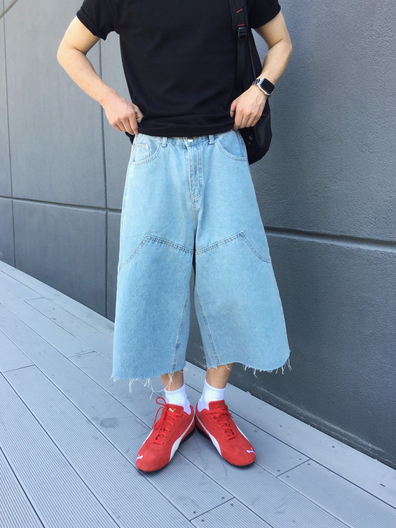 Foil Carpenter Bermuda Denim Pants 2C