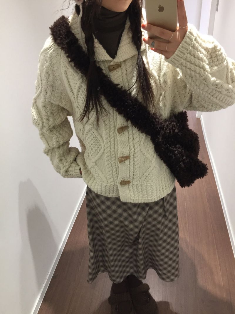 Twist Duffle Knit Cardigan (1color)