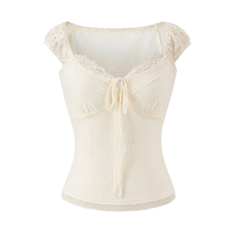 Deni Lace Ribbon Top