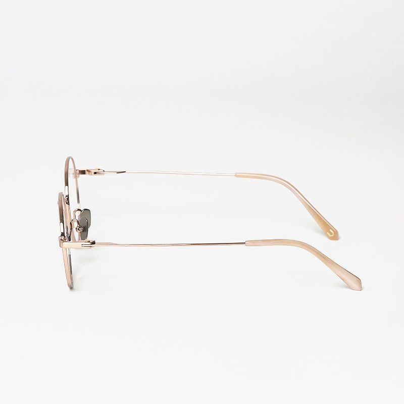 Knouun Round titanium glasses CODE. 103. D Sizzy Rose Gold 