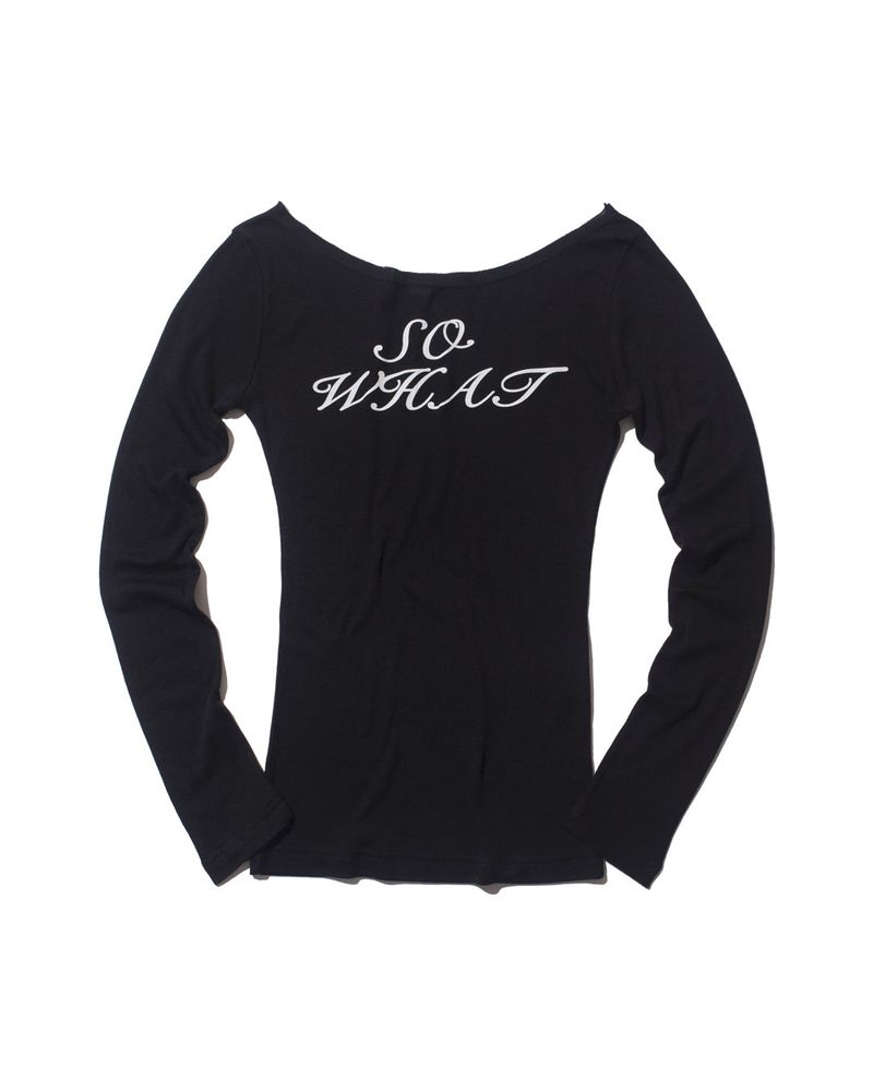 KRUCHI（クルチ）の「SO WHAT long-sleeved T-Shirt (BLACK) （Tops）」