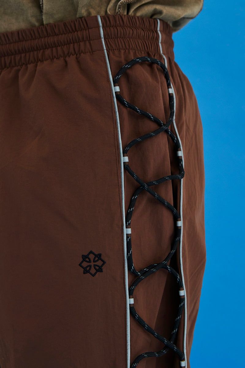 STRING NYLON PANTS / BROWN