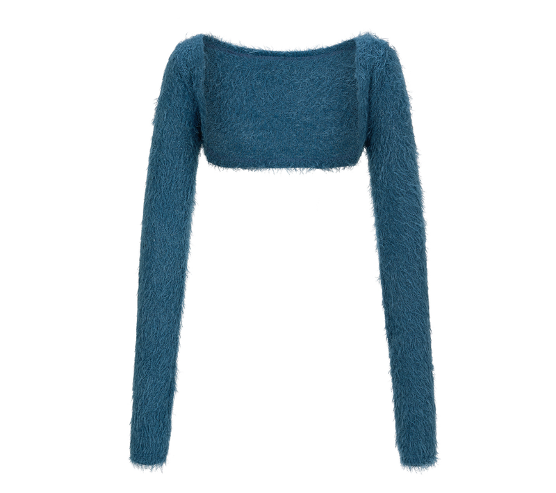 mnem（ムネム）の「[mnem] Pure Bolero Fur Cardigan (blue)（Tops）」